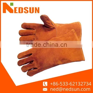 Welding Cow Split Leather Glove for Working thumbnail-1
