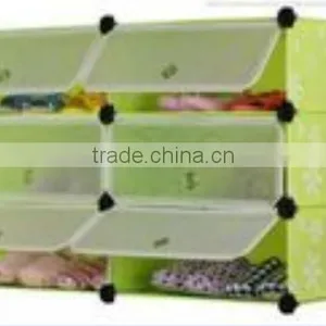 Plastic PP DIY Foldable Storage Container Case Shoe Box Green thumbnail-1
