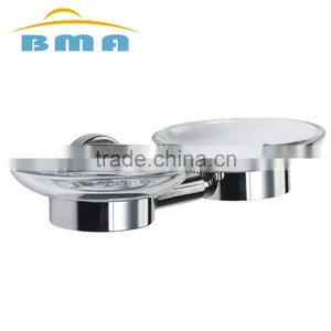 Bathtub Wall Mounted Stainless Steel 304 Double Soap Dish thumbnail-2