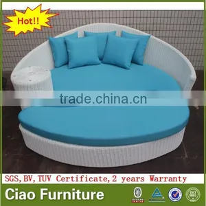 Bali Outdoor Sun Bed Rattan Round Sunbed Wicker Furniture thumbnail-4