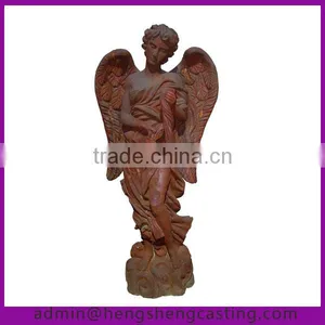 Antique Garden Cast Iron Statue Angel Woman thumbnail-1
