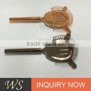 Personalized and Engraving Logo Acceptable Bronze Copper Rose Gold Plating Stainless Steel Bar Strainer thumbnail-2