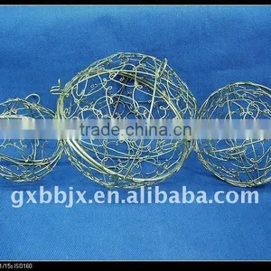 Gold Iron Decorative Shantou Toy Ball Set of Three thumbnail-1