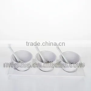 Handmade Wholesale 3 Pcs Set White Ceramic Serving Soup Noodle Bowls With Lids thumbnail-1