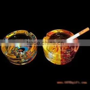 8.5cm Round Glass Ashtray, Decaled Glass Ashtray,glass Ashtray thumbnail-1