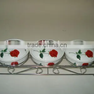Porcelain Spice Jar With Iron Rack thumbnail-2