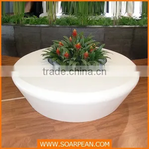 Multifunctional Shopping Mall Fiberglass Stool Chair With Flowerpot thumbnail-2