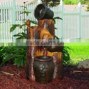 Cascading Buckets Outdoor Garden Solar Water Fountain thumbnail-1