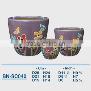 Vietnamese Ceramic Indoor Pot/ Indoor Planter BN-SC040 thumbnail-1