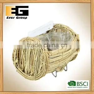 Natural Rattan Baskets Garden Planter Decoration Tray thumbnail-5
