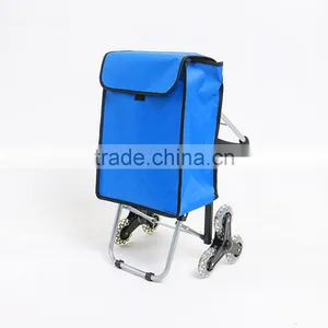 6 Wheel Personal Folding Shopping Cart Trolley for Climbing Stair thumbnail-2