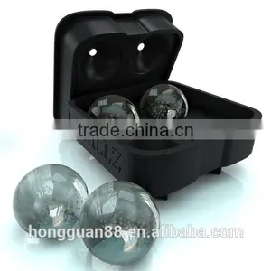 Novelty Food Grade Premium Silicone Ice Ball Mold With 4*6.5 cm Ball Capacity thumbnail-1