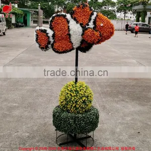 Artificial Green Topiary Grass Animal Sculpture Plant for Decoration thumbnail-1