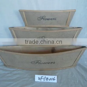 Triangle Decorative Wooden Flower Pots Garden Decorations thumbnail-6