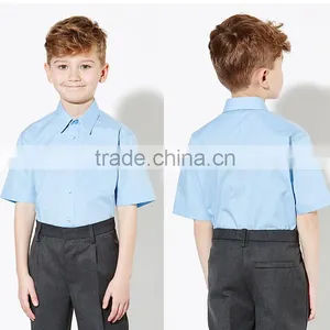 Boys' Easy Care Short Sleeve School Shirt,Custom School Uniforms Clothing Apparel Manufacturer Guangzhou thumbnail-1