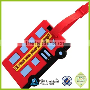 Wholesale Shaped Travel Cartoon Design 2015 Cheap Soft Pvc Luggage Tags thumbnail-3