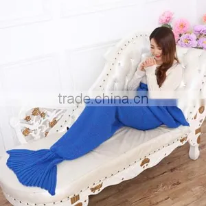 Hot Sales Knitted Fabric Mermaid Tail Blanket Wholesale thumbnail-4