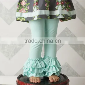 Wholesale New Style Boutique Design Kids Girls Capri Ruffle Pants Clothig thumbnail-1