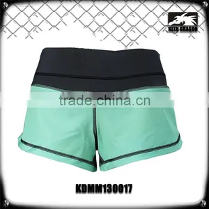Lady's Fashion Short 100% Polyester Blank Green Female Mma Shorts thumbnail-1