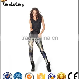 New Arrival Sexy Girl The Matrix Digital Movie Film Printed Elastic Fitness Polyester Workout Women Leggings Pants thumbnail-1