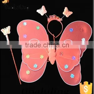 New Products Girls Fairy Wings Butterfly Shape Cheap Wings 3pc a Set Party Supplies thumbnail-3