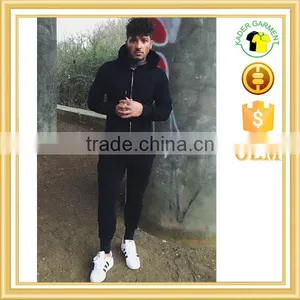 Custom Plain Gym Hoodie Tracksuits Slim Fit Tracksuit Man thumbnail-1