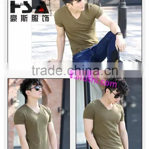 Design Your Own Short Sleeve v Neck t Shirt, v Neck t Shirts Bulk, v Neck Blank t Shirts for Men thumbnail-6