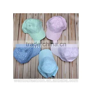 Hot Sale Personalised Fashionable Seersucker Baseball Cap thumbnail-2