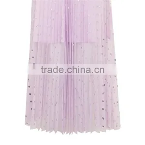 2017 OEM Summer Semi Perspective Tulle Flowy Skirts With Paillettes thumbnail-5