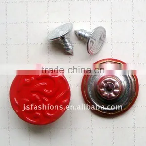 Red Painted Jean Buttons thumbnail-1