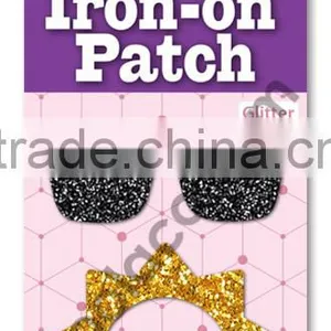 Mini Glitter Iron on PU Patches Heat Press Patches Heat Transfer Patch thumbnail-1