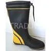 Wide Calf Ladies Rubber Half Rain Boots Size 41 Yellow Black thumbnail-1