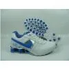Nike Shox Ladies oz White Silver Blue Nike Running Shoe for Breathability thumbnail-1