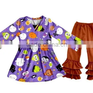 Autumn Children`s Boutique Outfits Bulk Girl Winter Clothing Sets Baby Girl Upcoming Fall Clothes Costumers Halloween Clothing thumbnail-3