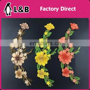 2017 Fashion Garment Accessories Crochet Chemical Collar Embroidered Designs Flower Polyester Neck Lace in Pair Collar Lace thumbnail-3