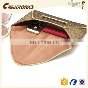 CR Passed European Test Colorful Convenient Envelope Shaped Ladies Clutch Bag Shining Pattern Leather Handbag Factory thumbnail-5