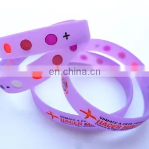 Charming Color Changing UV Silicone Bracelets thumbnail-1