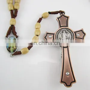 3 Inch Antique Copper Plated Crucifix Cross Pendant thumbnail-2