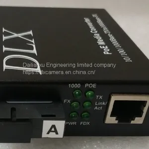 POE IP Camera to Fiber Converter Gigabit POE IP Fiber Optical Transmitter and Receiver Single Por POE Fiber Media Conver thumbnail-1