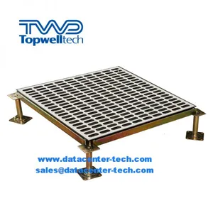 Anti-static HPL Air Flow Raised Access Floor Pedestals For Data Center thumbnail-1