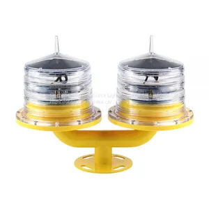 Flash in Turns, Red Color,Low Intensity Dual Solar Obstruction Lights / Obstruction Light for Towers, Buildings thumbnail-2