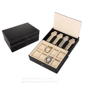 Custom Logo 6 12 24 Luxury pu Leather Watches Gift Packaging Watch Storage Display Box Watches Storage Case Band Strap Box thumbnail-1