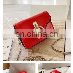 Fashionable Foreign Style Girl Princess Bag Fashion Street Children's One Shoulder Messenger Bag Pu Chain Small Square Bag Zero thumbnail-6