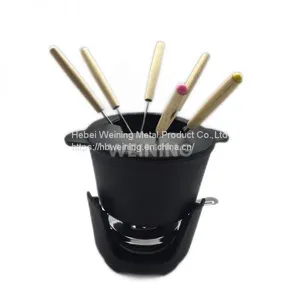Elegant Cast Iron Cheese Pot Set thumbnail-1