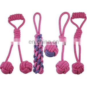 Cotton Rope Dog Toy Pack Teething Aggressive Chewers Toys Set For Large Dog thumbnail-1