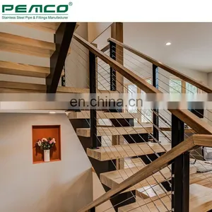 Modern Home Decorative Designs 304 316 Stainless Steel Balcony Designs Wire Cable Railing Post thumbnail-7