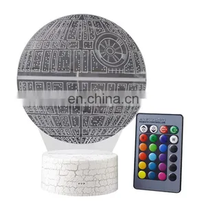 USB Charging Remote Controm Customized Any Shape Football Earth 3d Illusion Led Night Light thumbnail-4