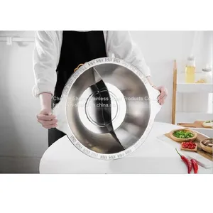 Stainless Steel Cookware Soup Pot With Divider Available Induction Cooker，made in China thumbnail-3