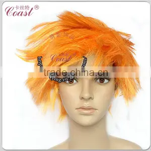 Short Orange Color Naruto Men Cosplay Wig thumbnail-1
