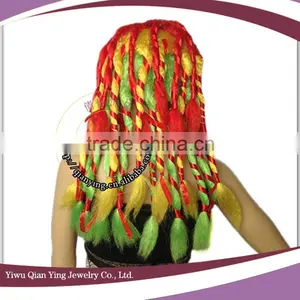 Cheap Long Colorful Braid Female Fake Synthetic Party Hair Wigs thumbnail-3